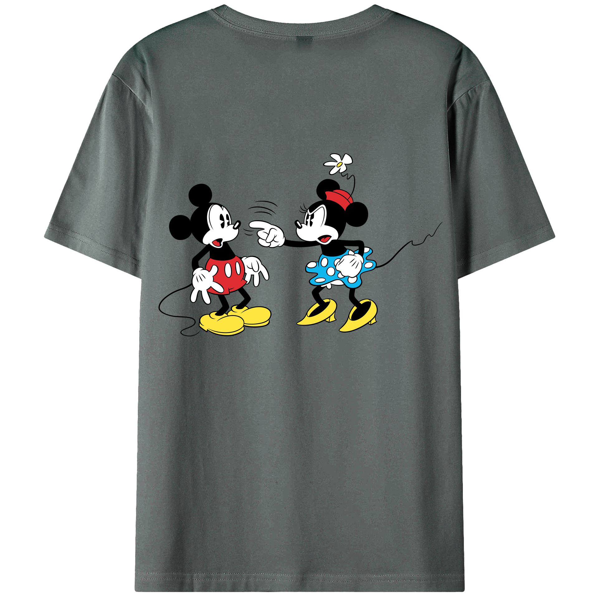 （画像用） ミッキーマウス Mickey Mouse 綿100％半袖Tシャツ（背面プリント）